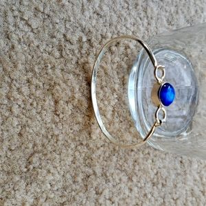 Beautiful blue stone silver plated bracelet